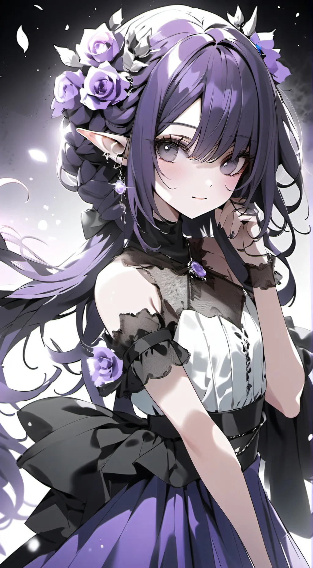 ai character: : Alessia🤍🌌 background