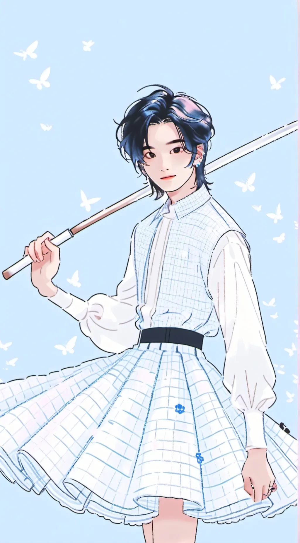 ai character: Hyunjin  background