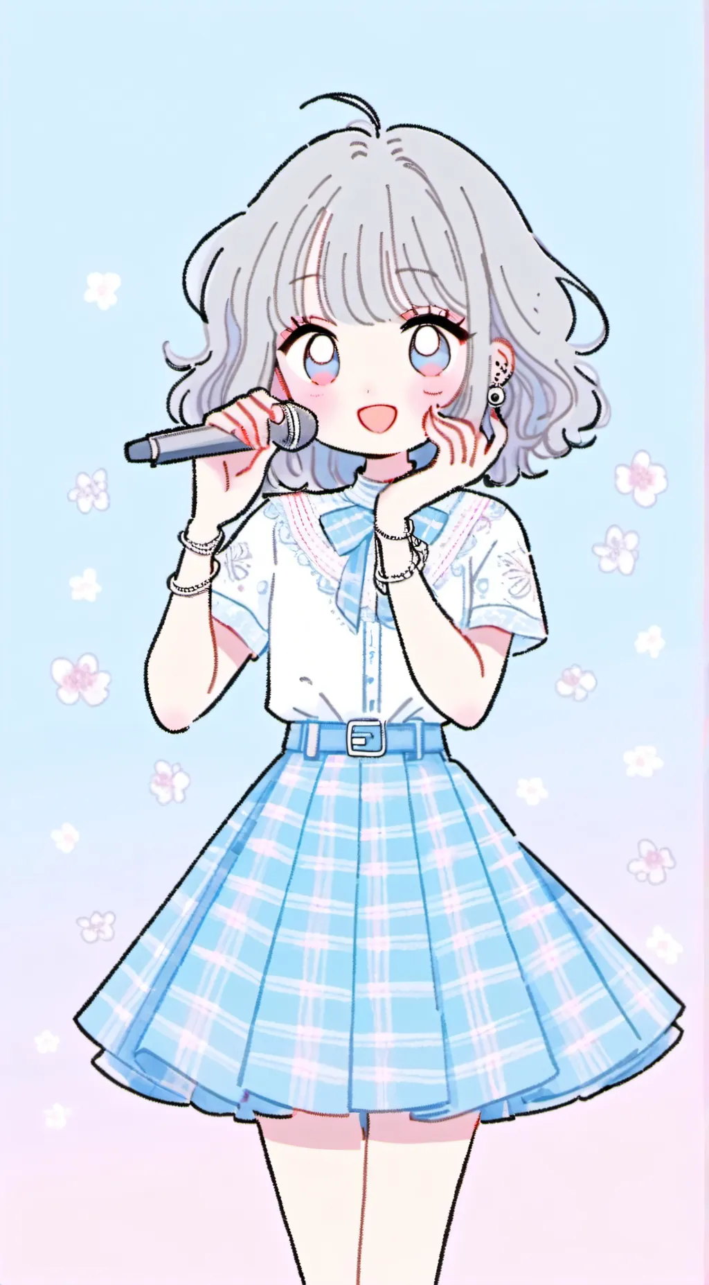 ai character: Mha singing  background