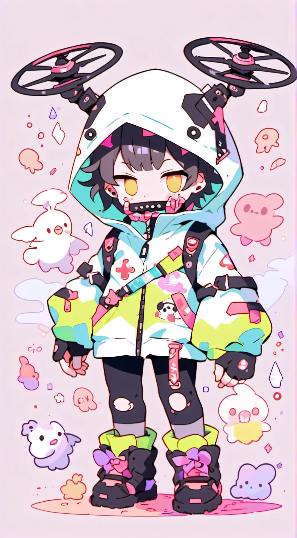 ai character: Murder drones background