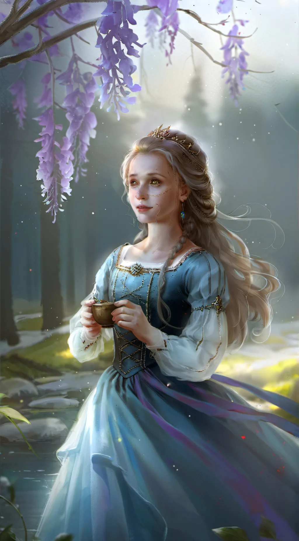 ai character: pretty girl background