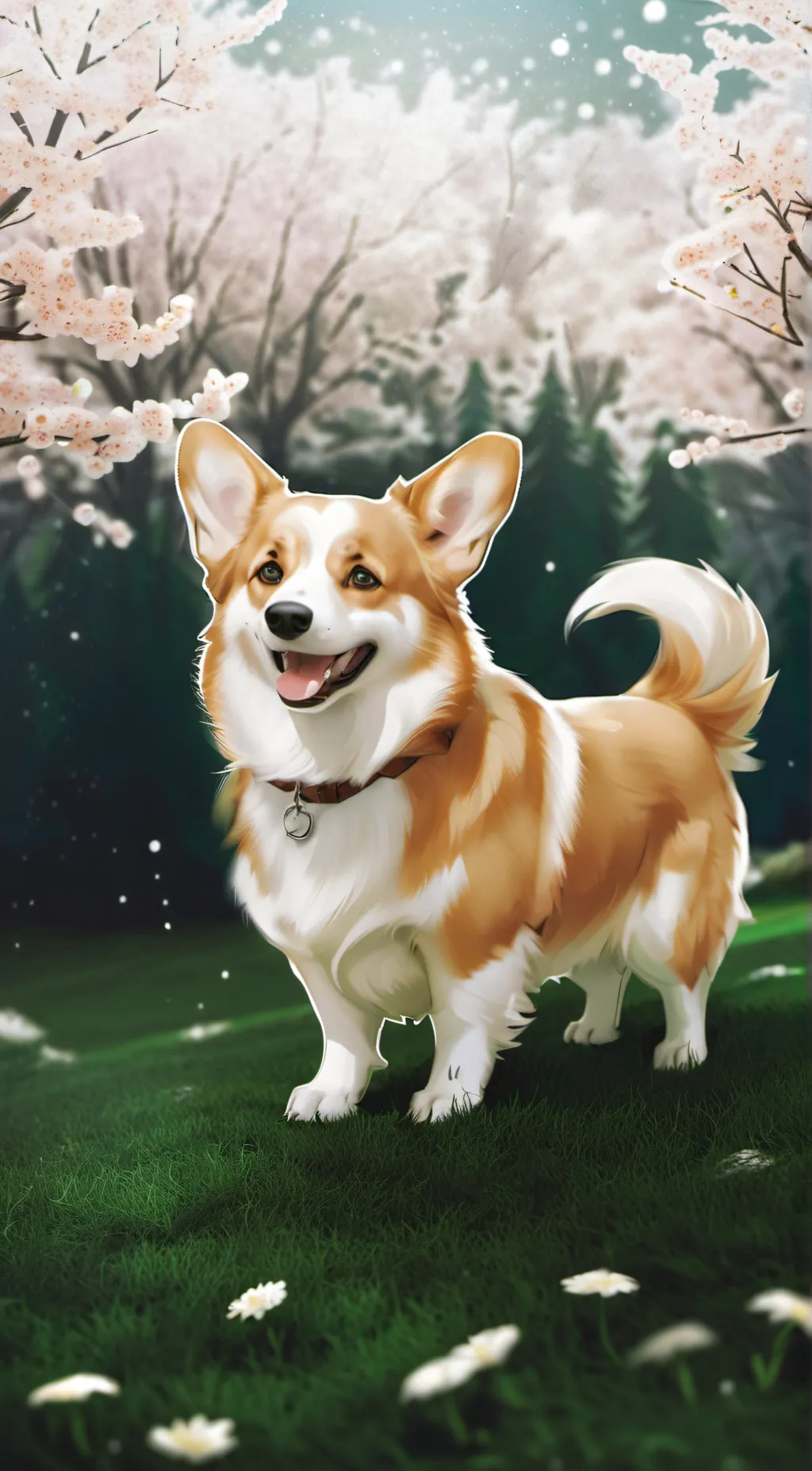 ai character: Kali the corgi  background