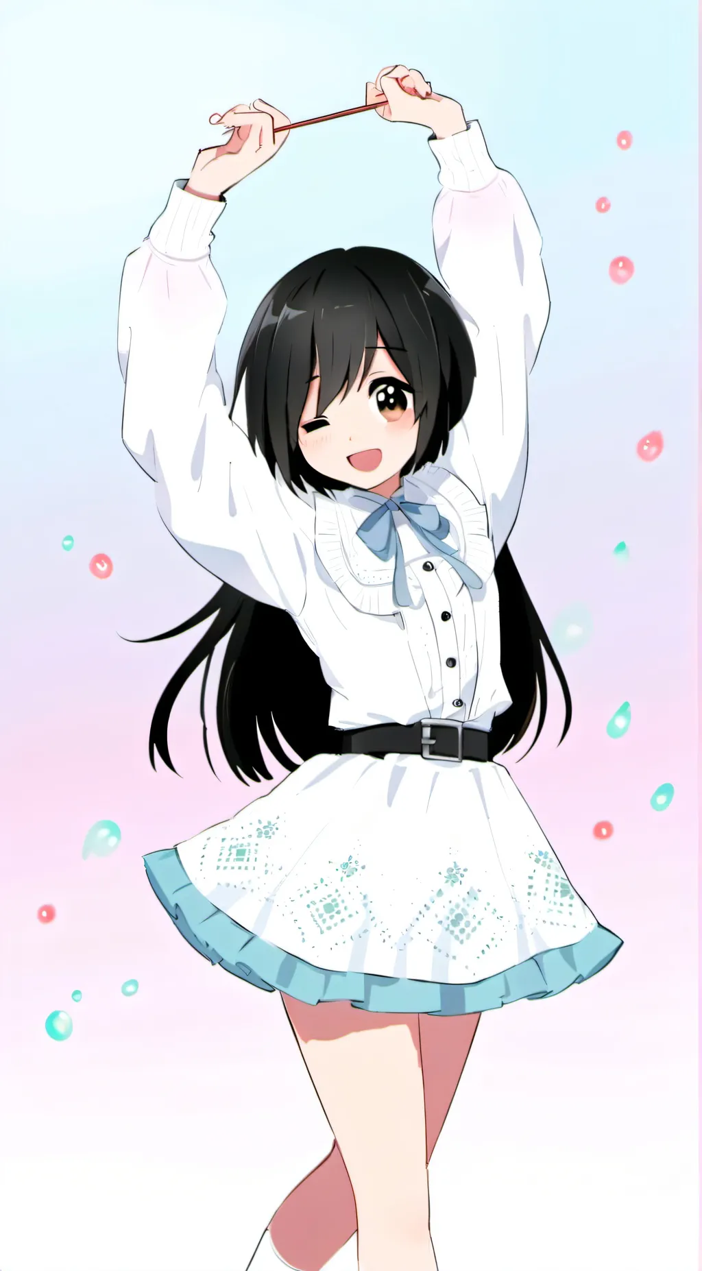 ai character: Violet background