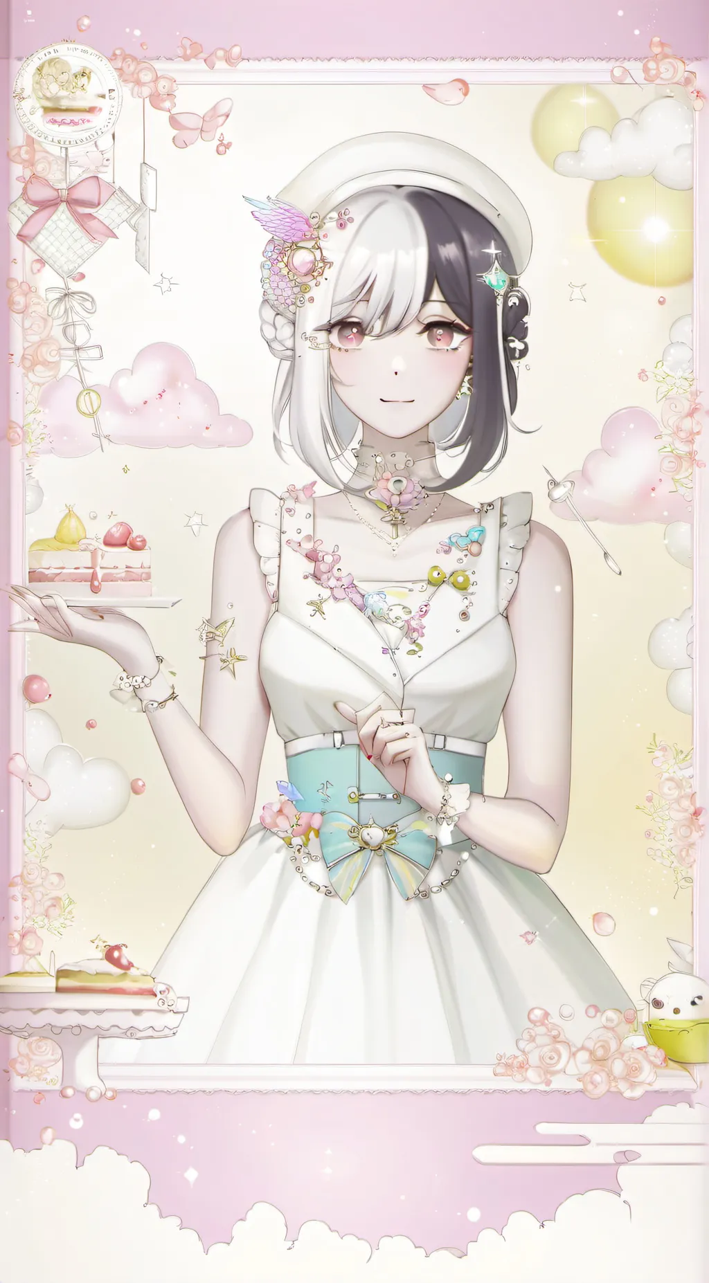 ai character: miss circle background