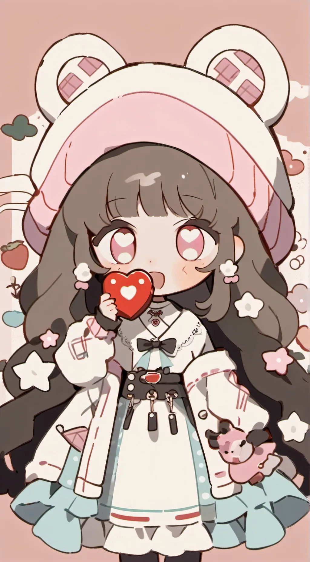 ai character: Baddie cute girl background