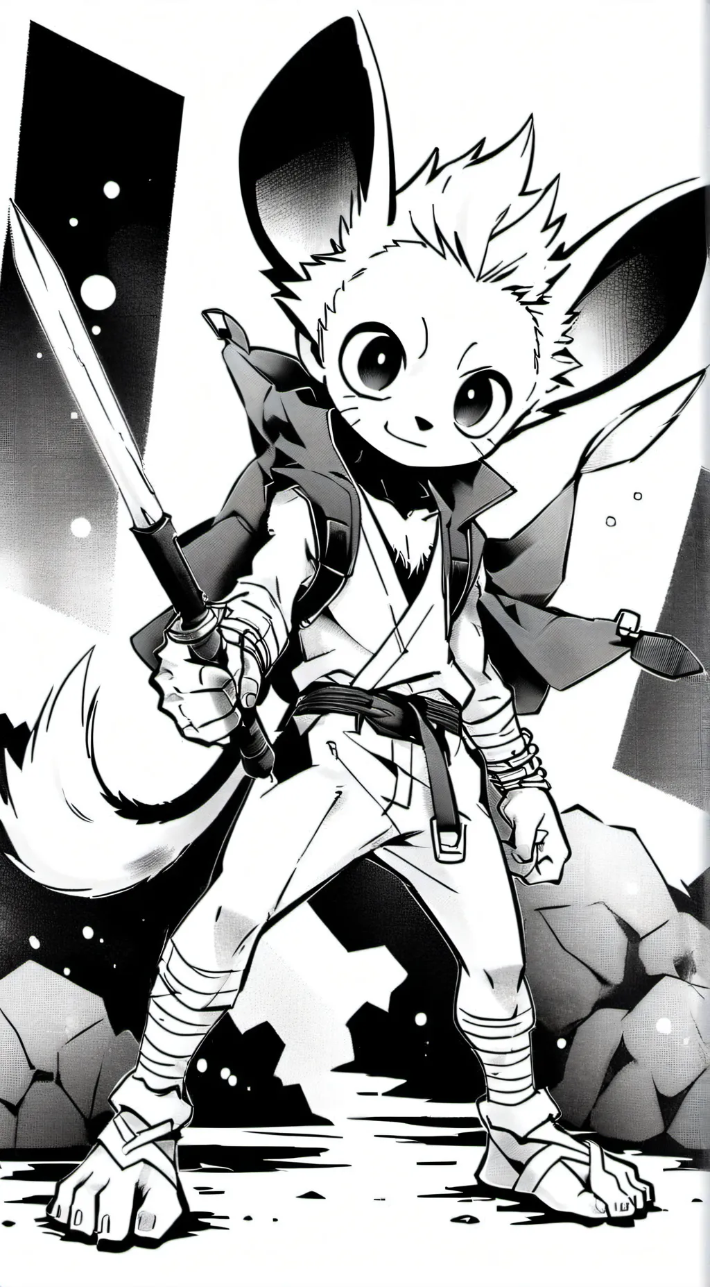 ai character: Smiling critters background