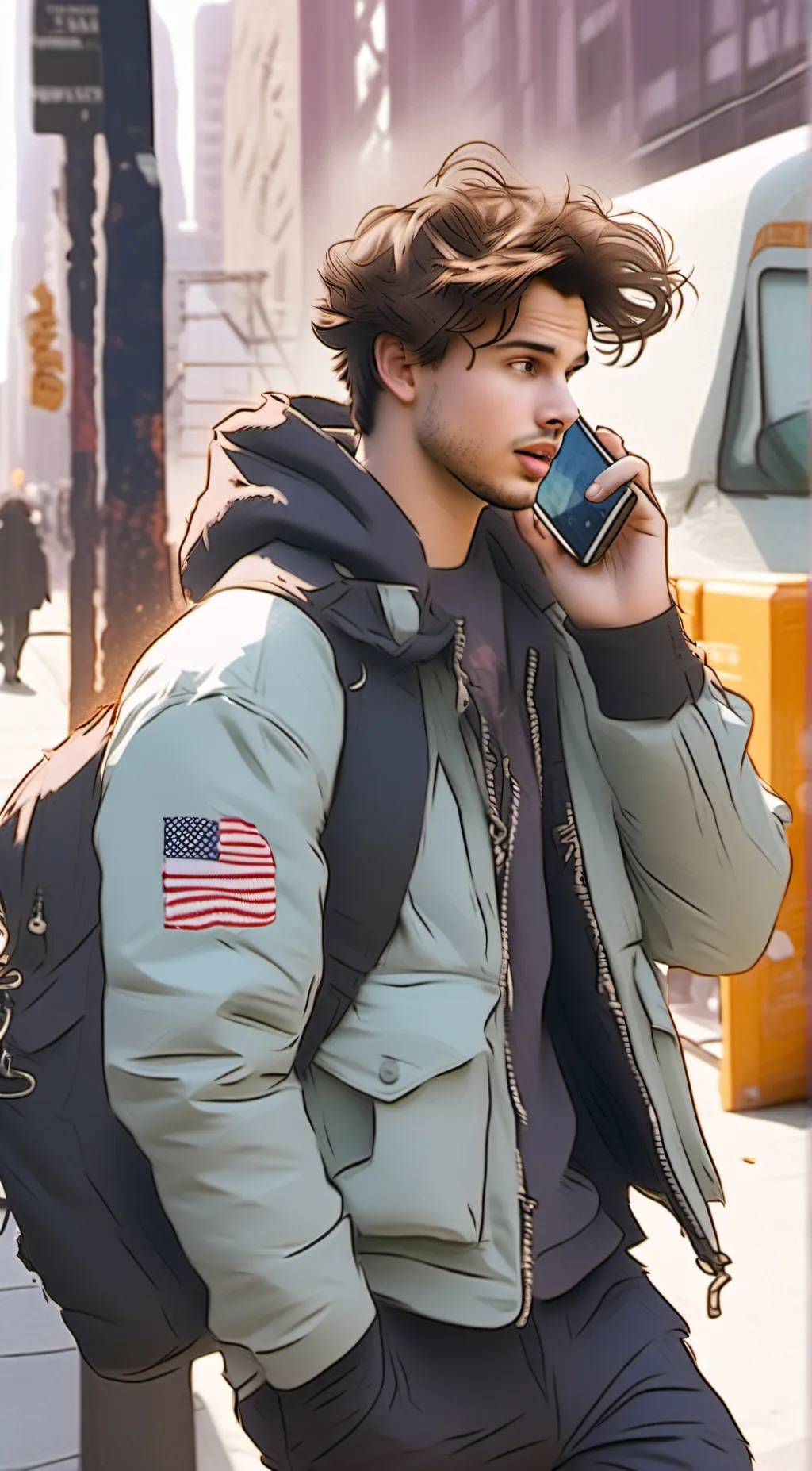 ai character: timothèe  background