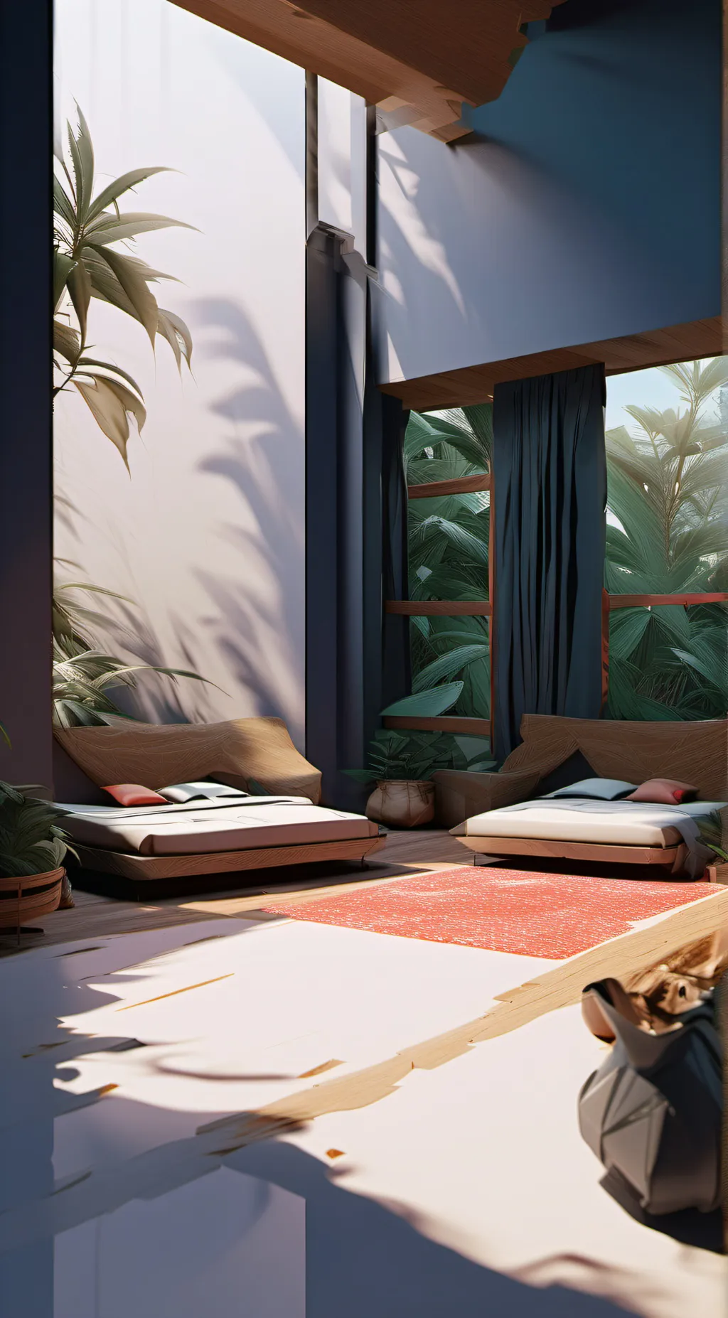 ai character: sus sleep over background