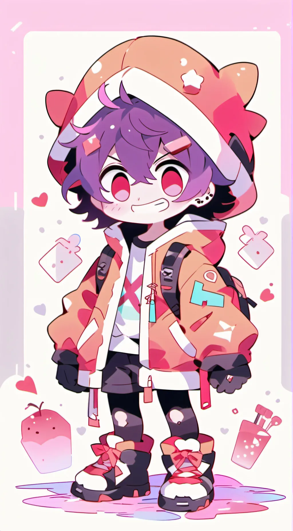 ai character: Jelly bean remake background