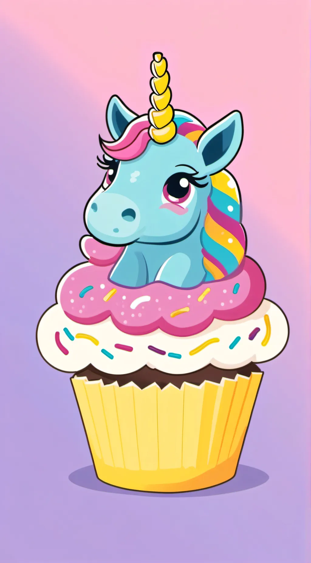 ai character: 🧁cupcake🦄💕🍭 background