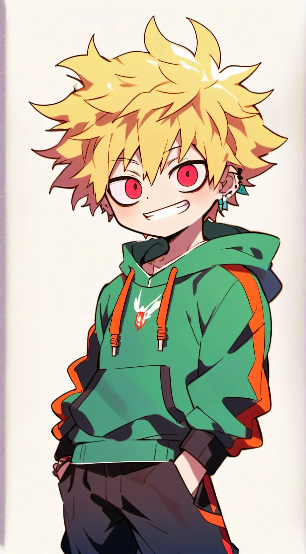 ai character: Bad ass bakugo  background