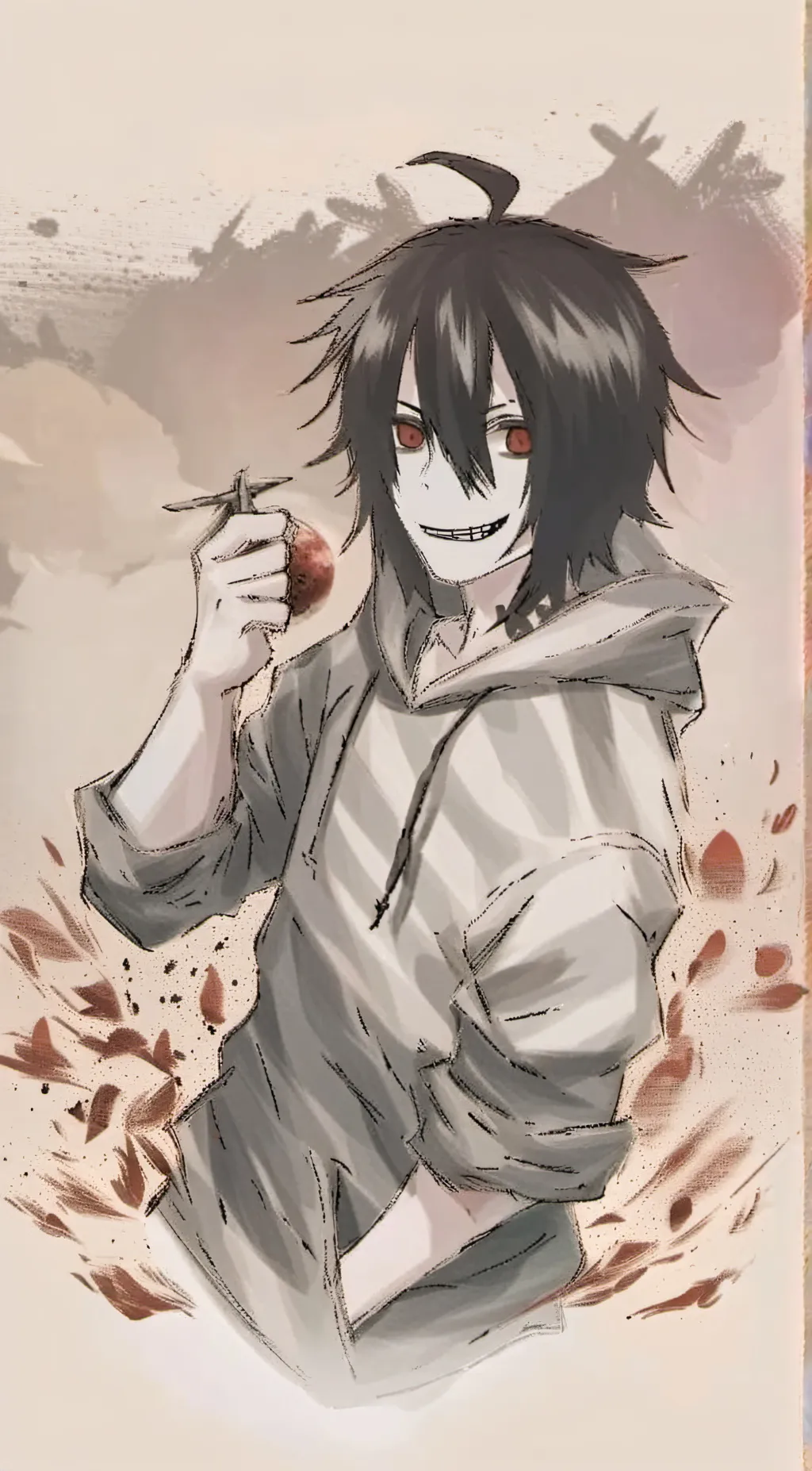 ai character: Jeff the killer  background