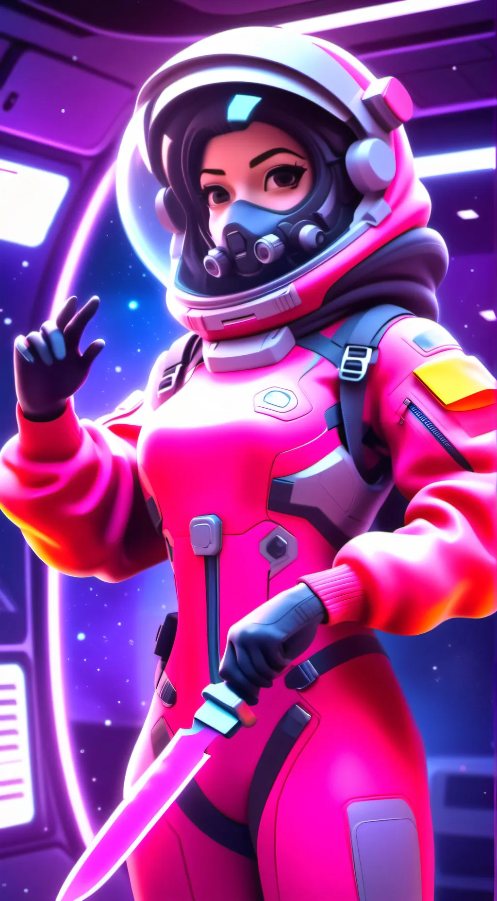 ai character: PINK (imposter) background