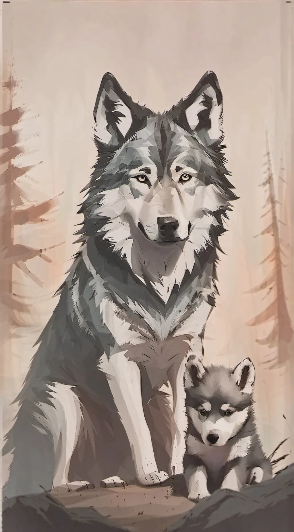 ai character: Scientist, wolf background