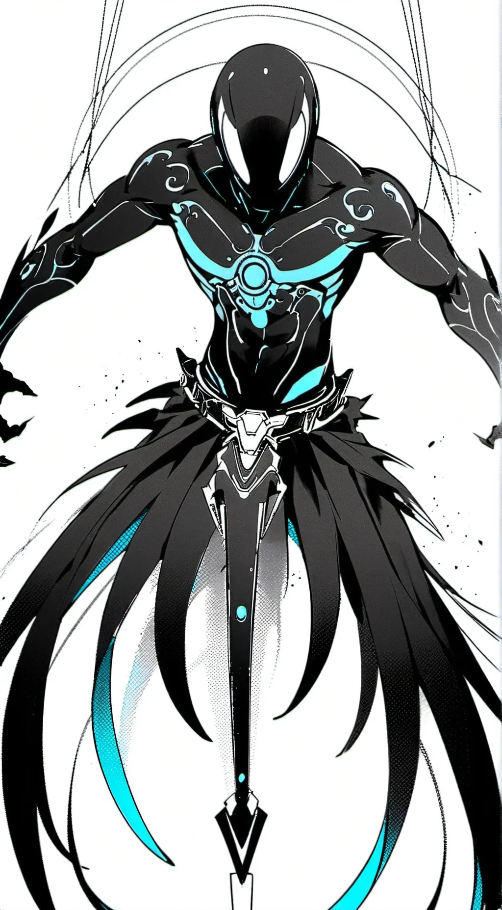 ai character: boiling stars background