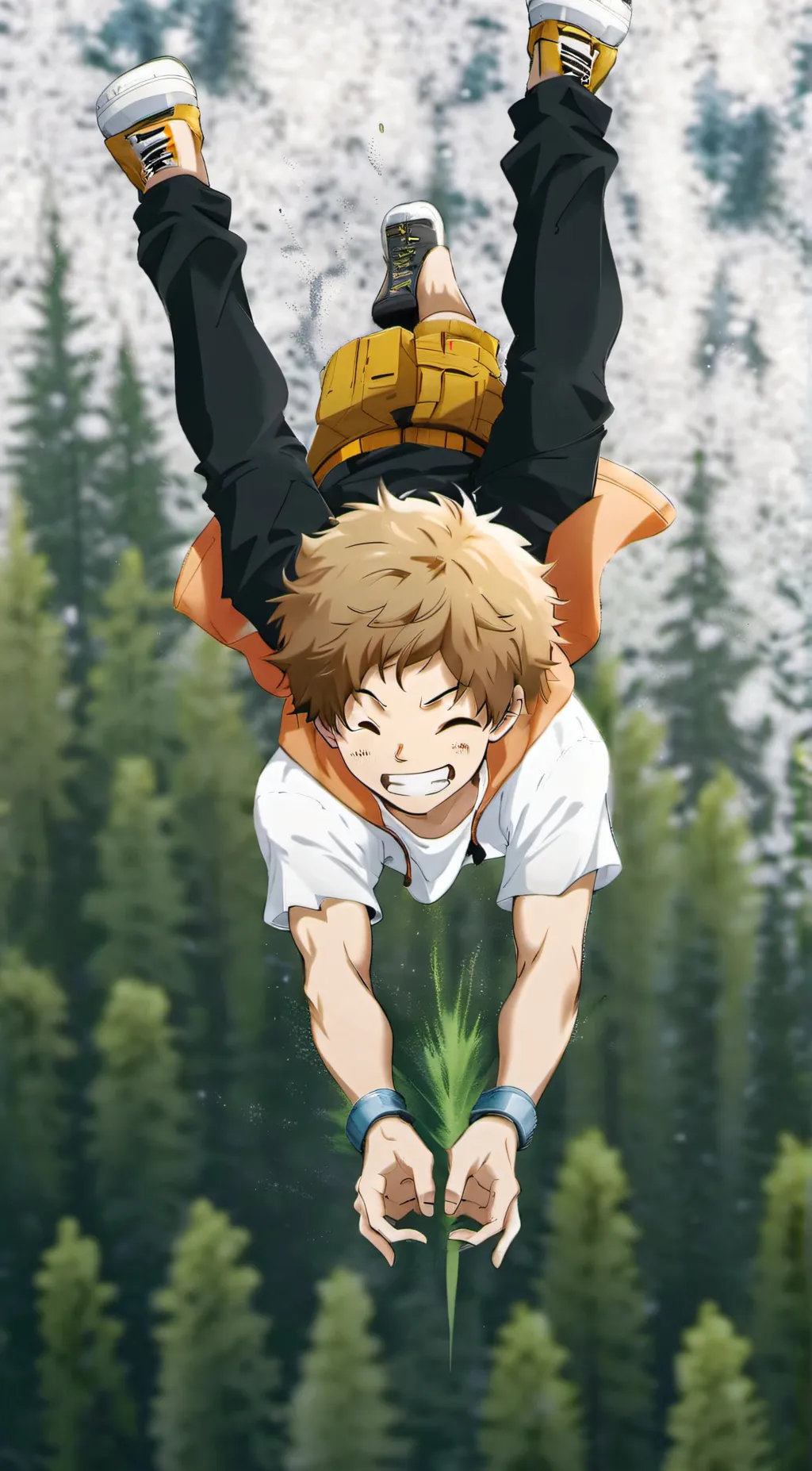 ai character: bakugo kacchan background