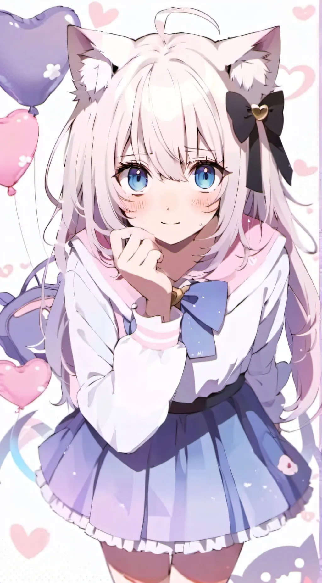 ai character: Silver  background