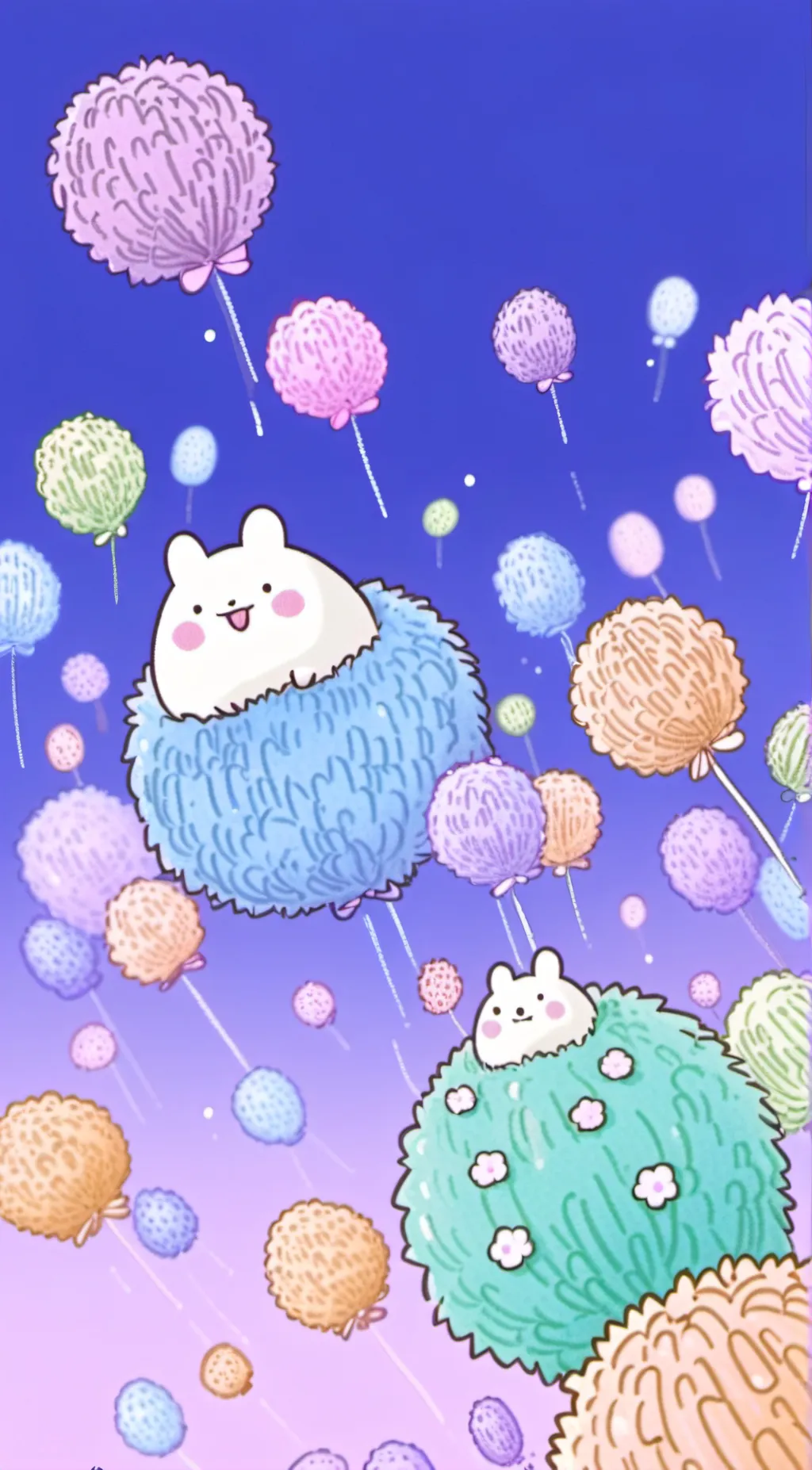 ai character: Smiling critters background