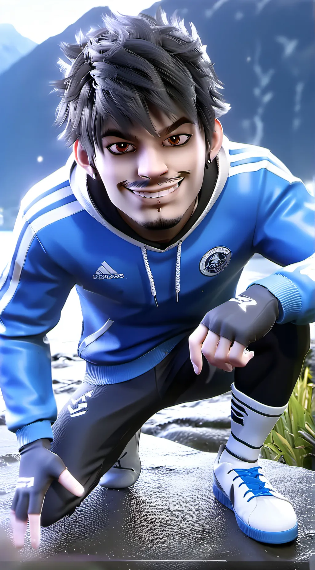 ai character: Trollface  background