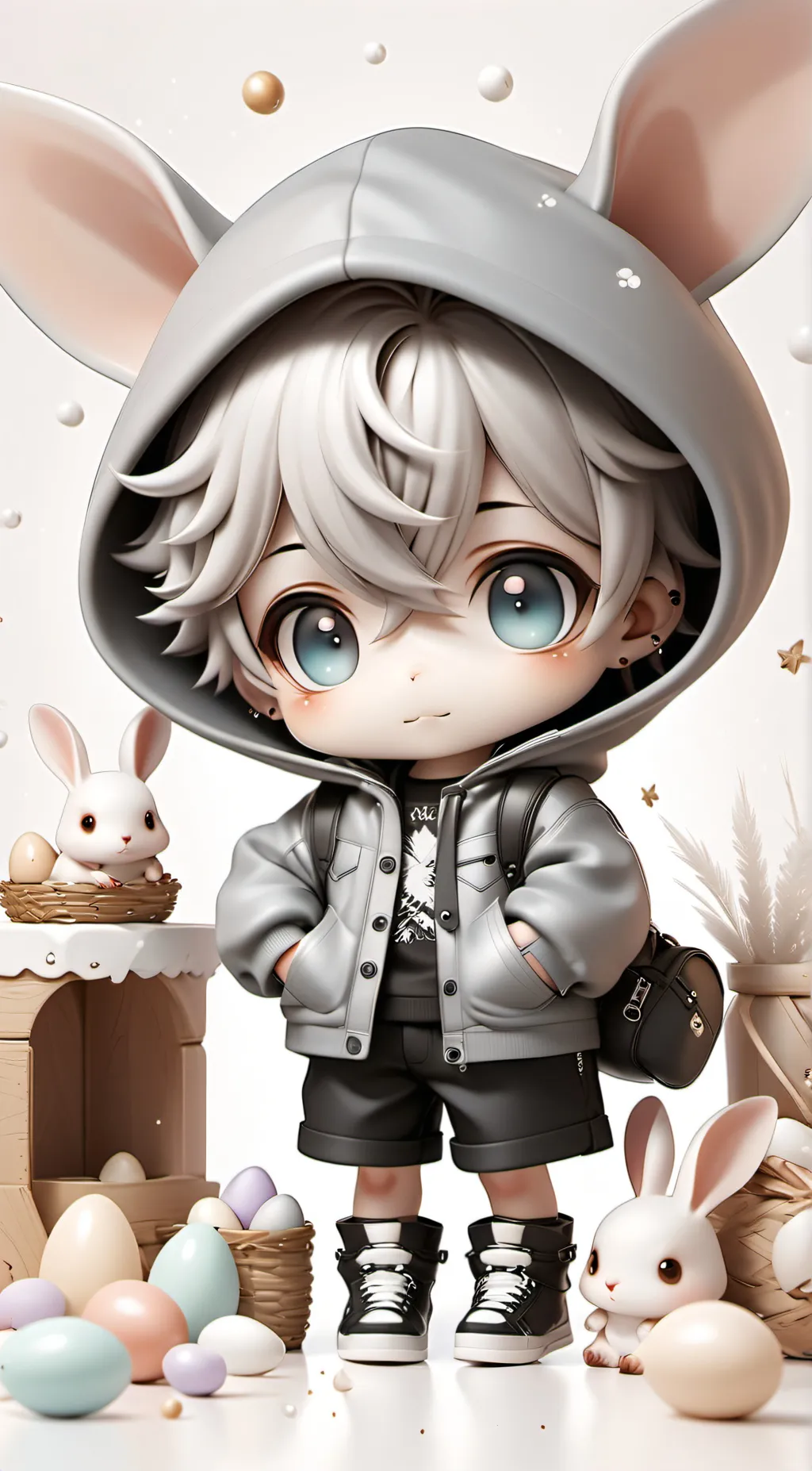 ai character: easter bilby  background