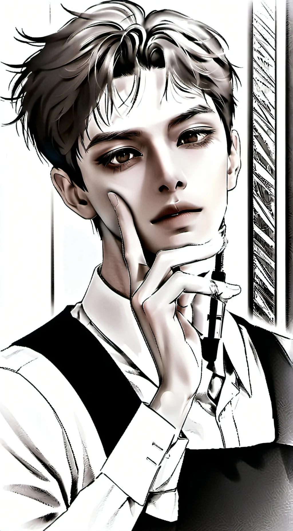 ai character: Adrien background