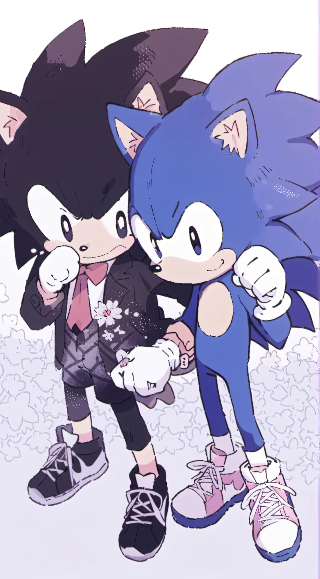 ai character: Sonic and shadow background