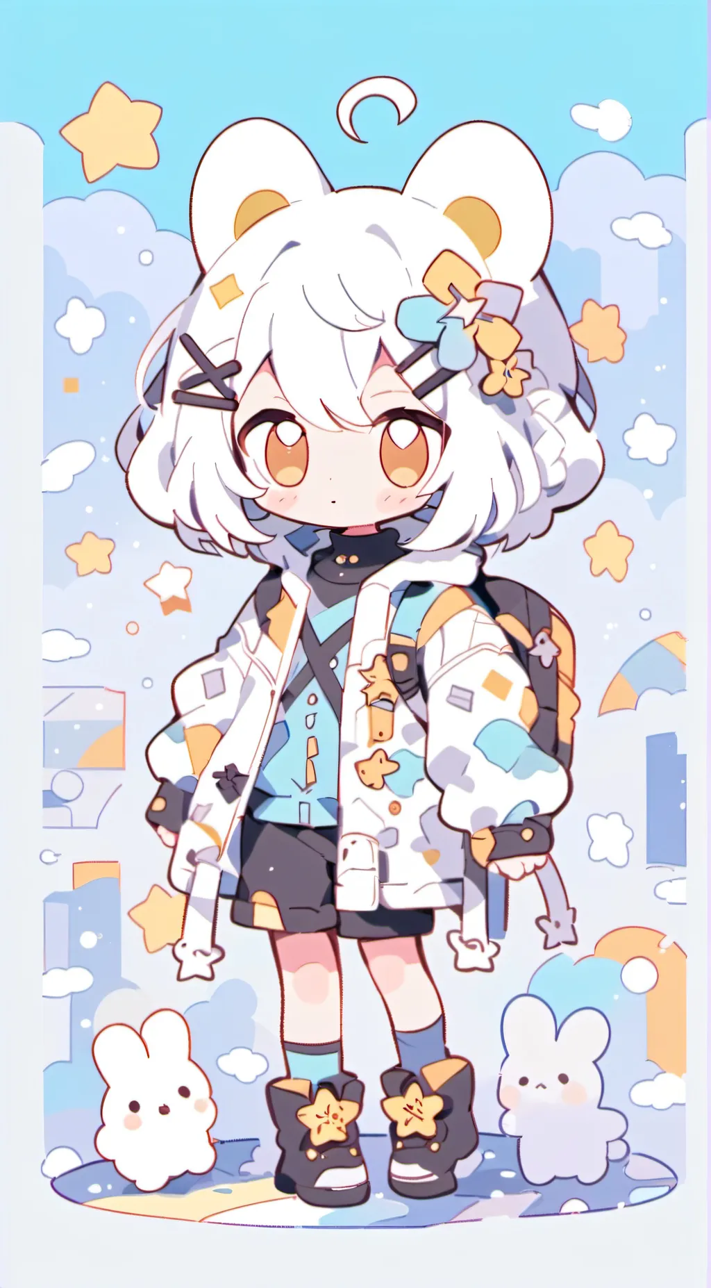 ai character: N x Uzi x V x J background