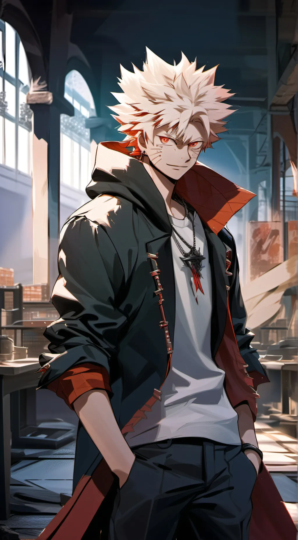 ai character: Bakugo 🧡🔥💥 background