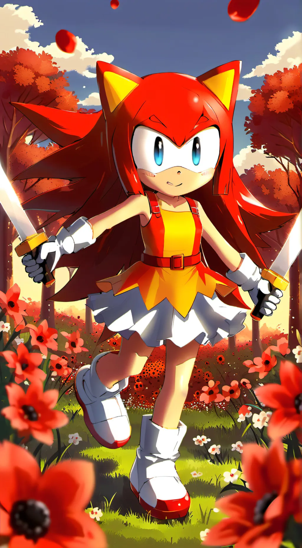 ai character: sonic crew Easter  background