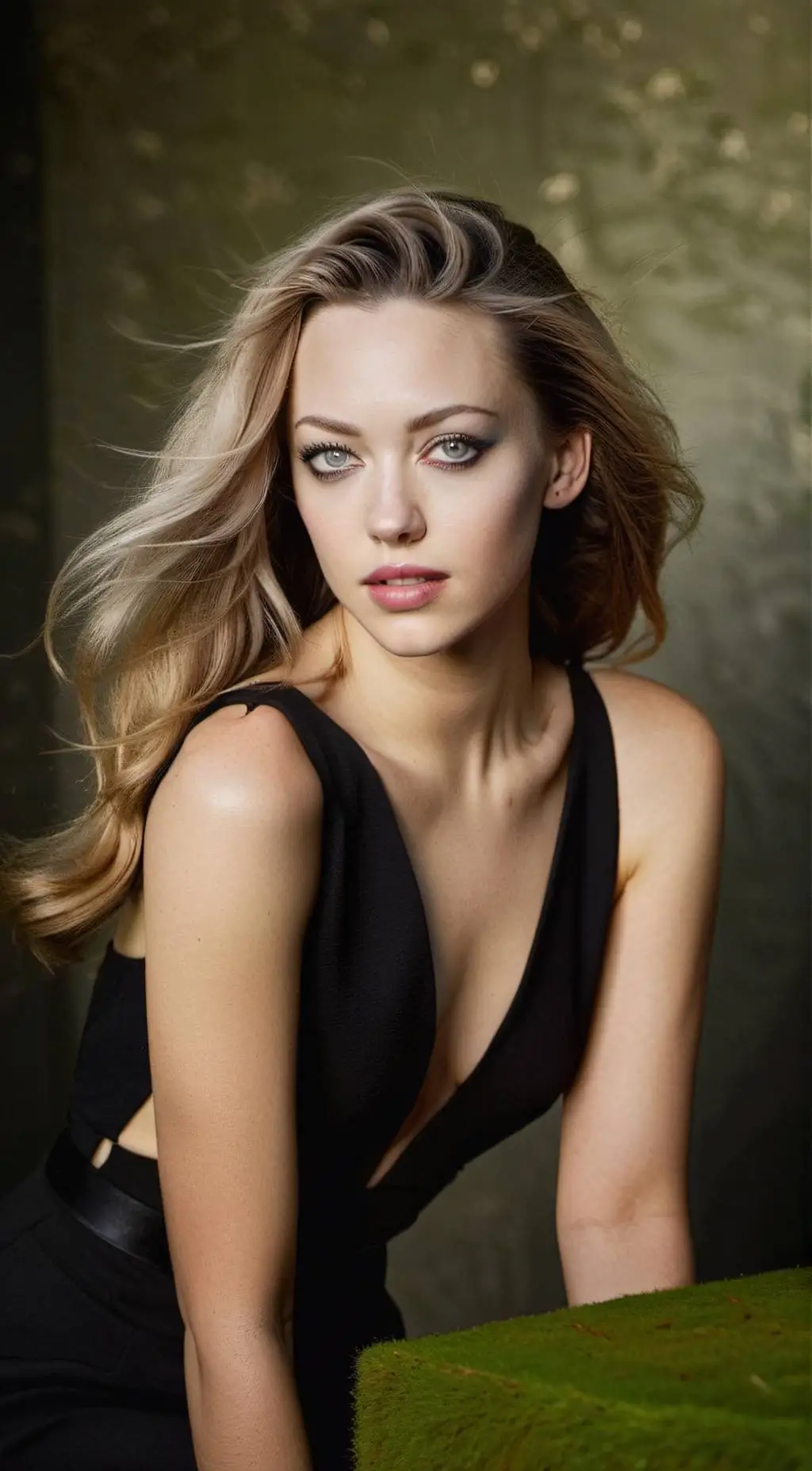 ai character: Amanda Seyfried background