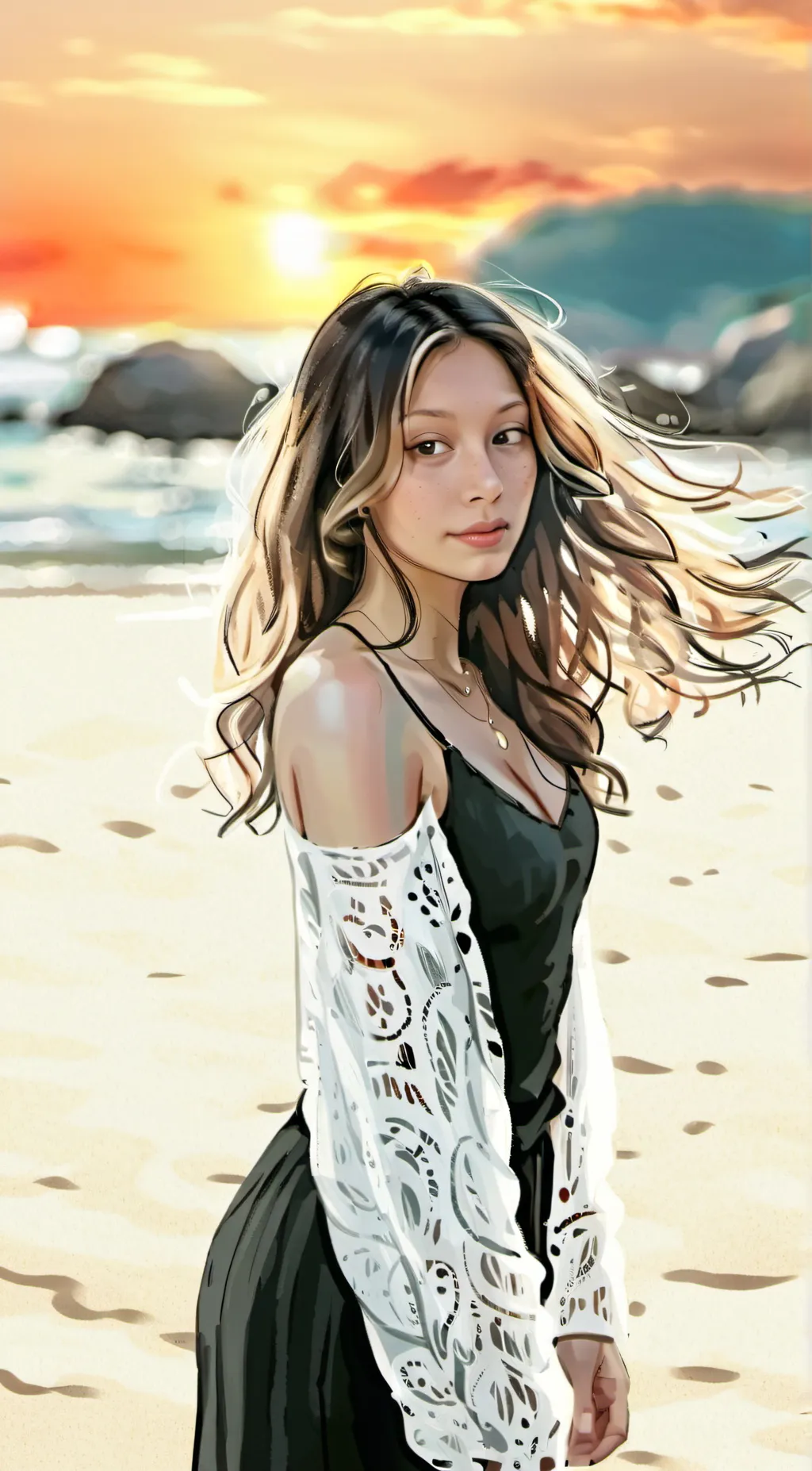 ai character: Rose background