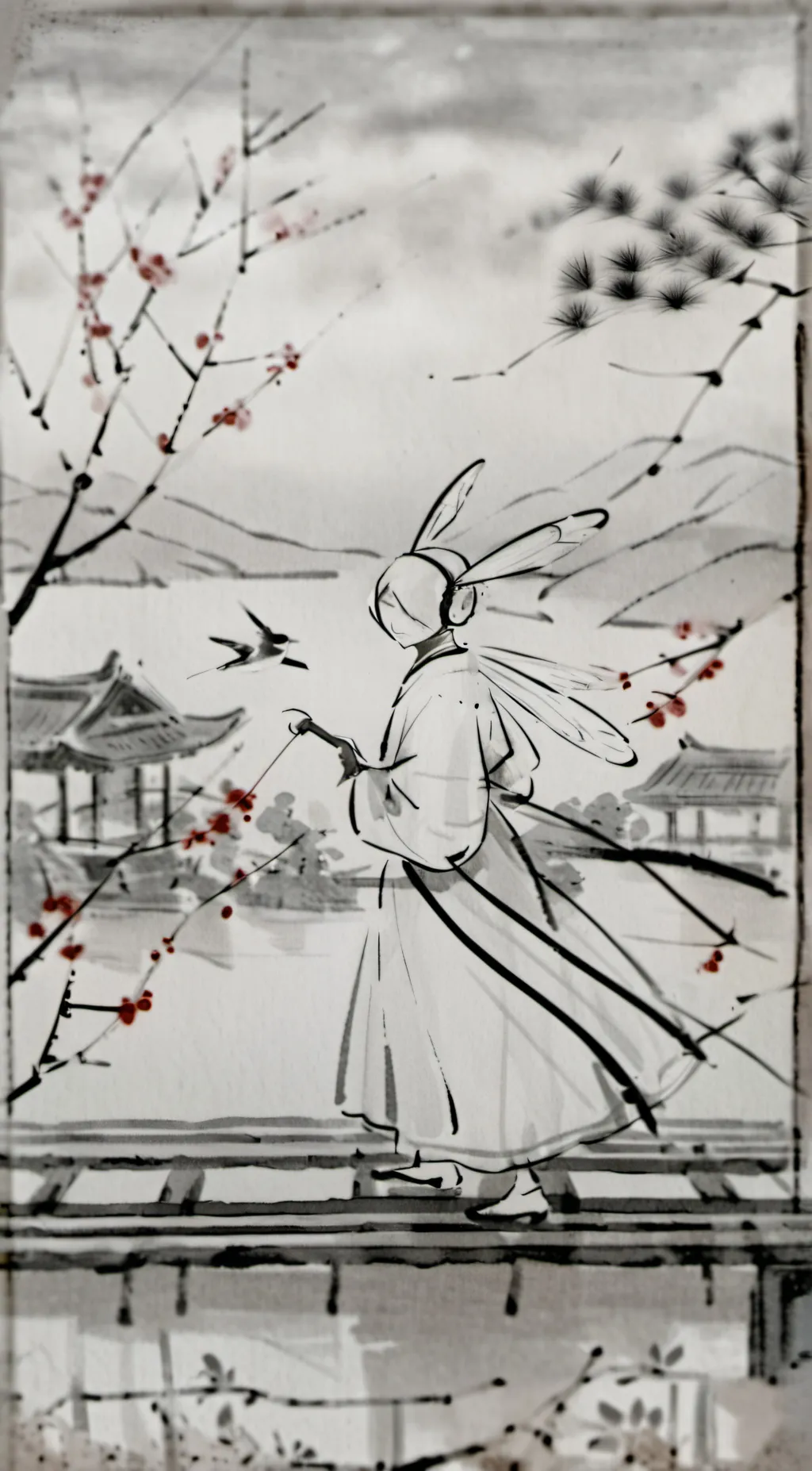 ai character: `Miss huroka` background