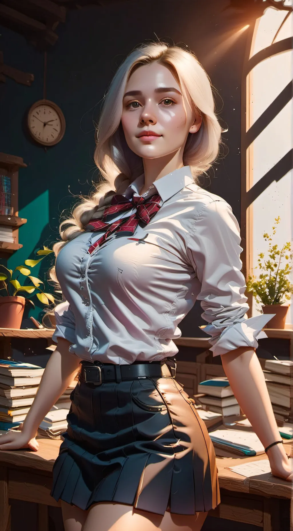 ai character: Clara Dwayne  background