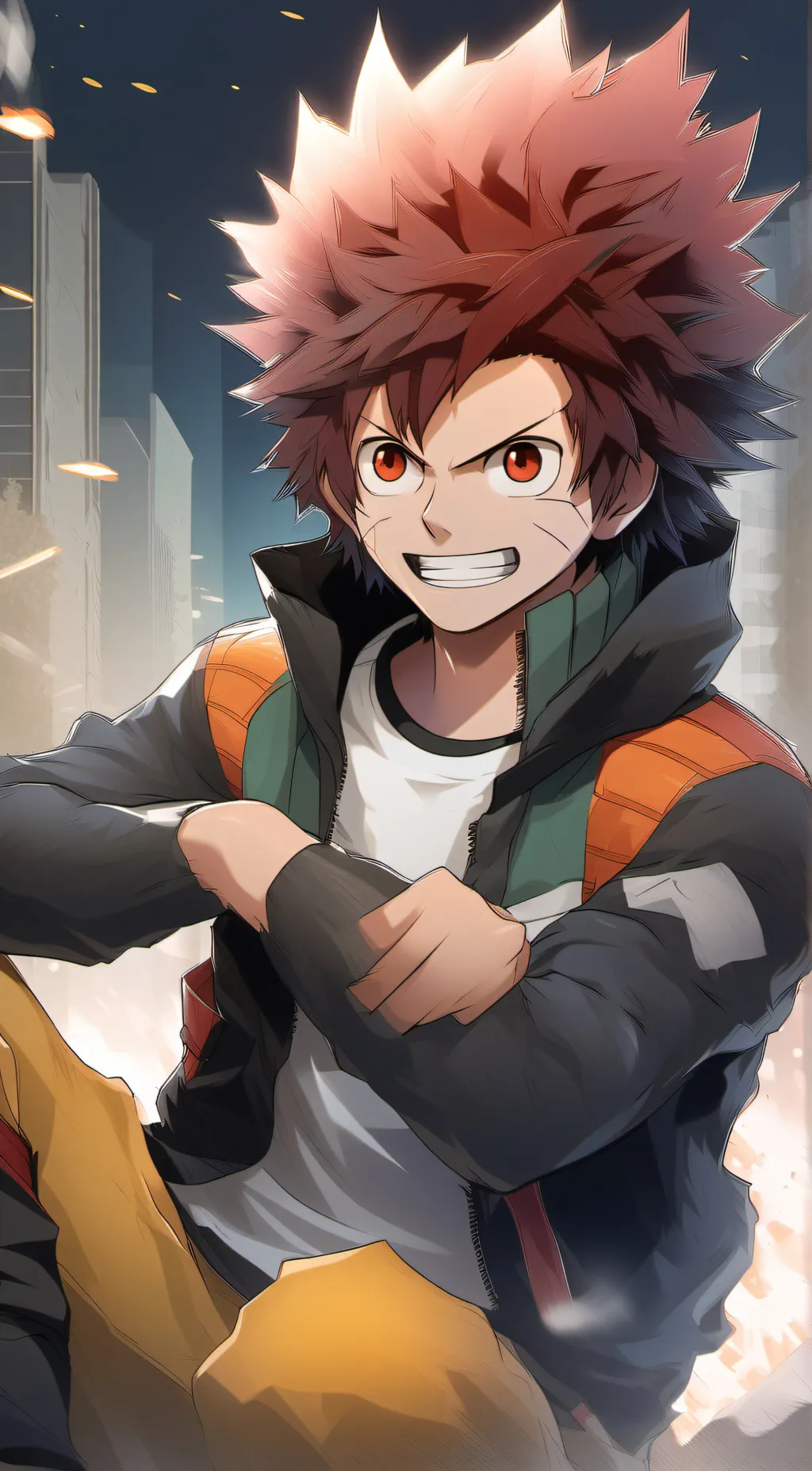 ai character: kirishima  background