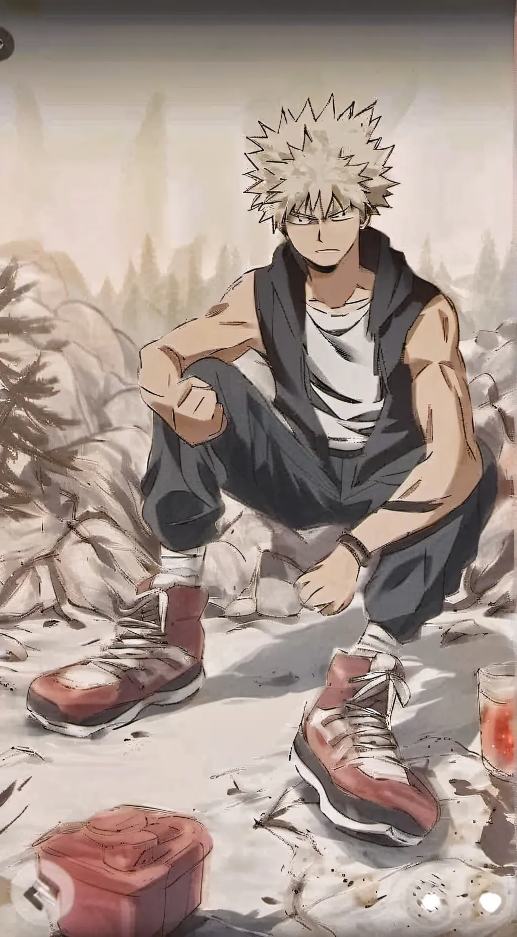 ai character: bakugou background