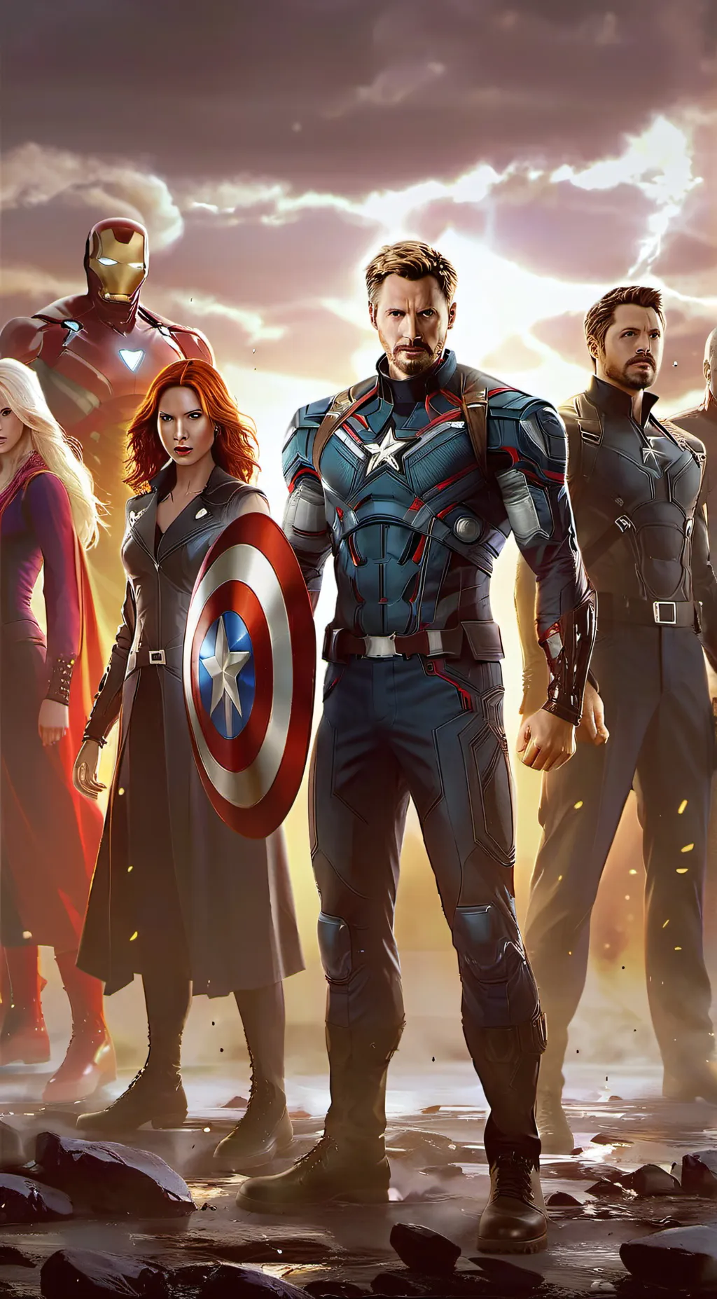 ai character: ~The Avengers~ background