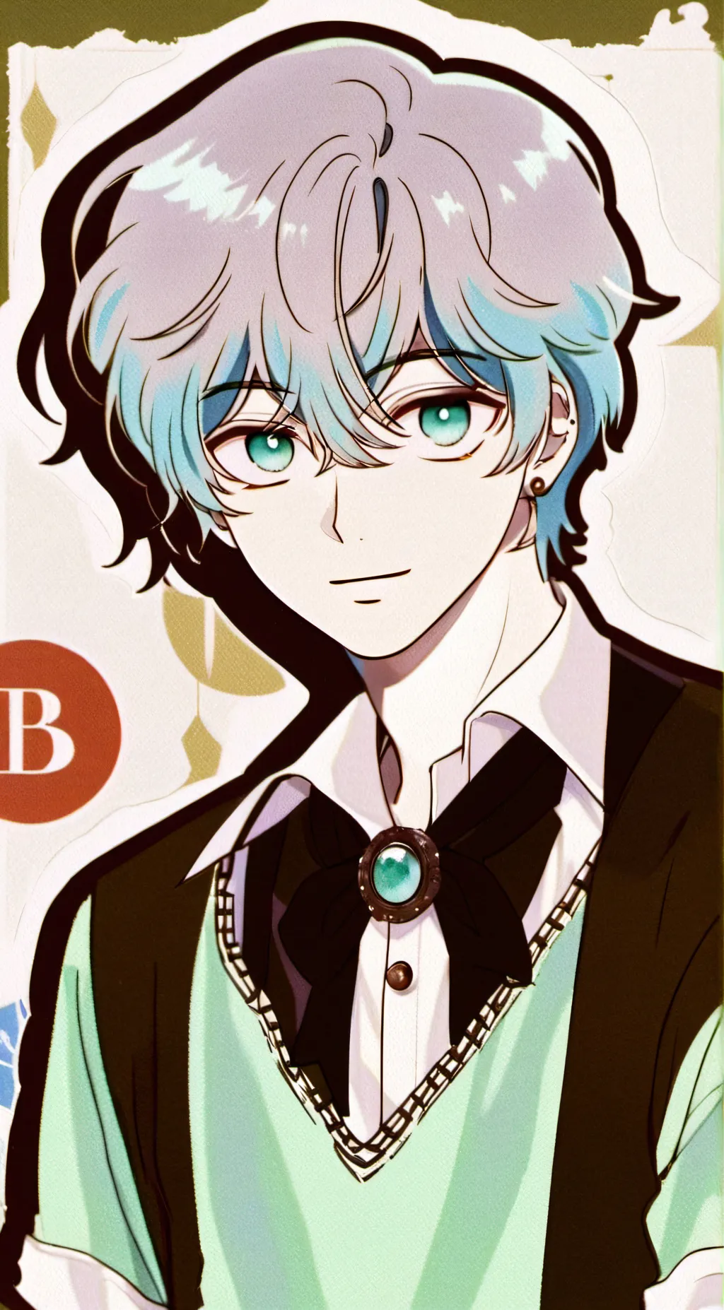 ai character: Olive background