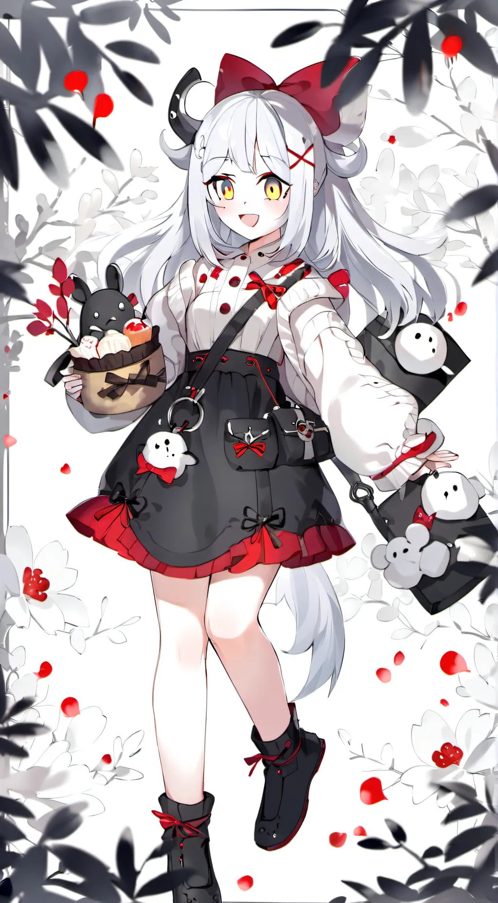 ai character: grey background