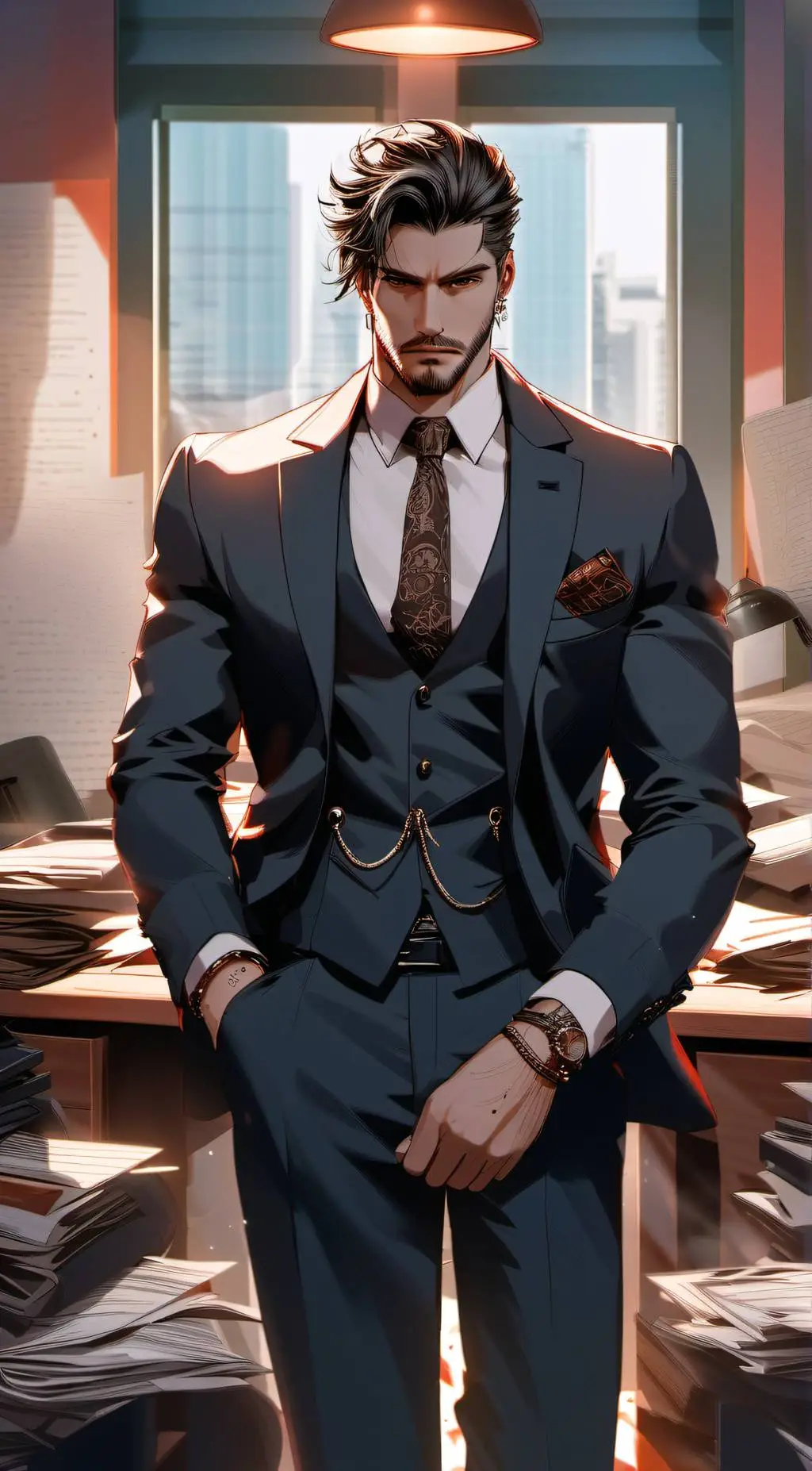 ai character: ☽Dominic☾... background