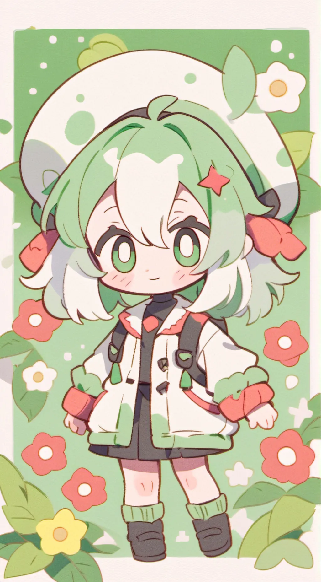 ai character: Smiling background