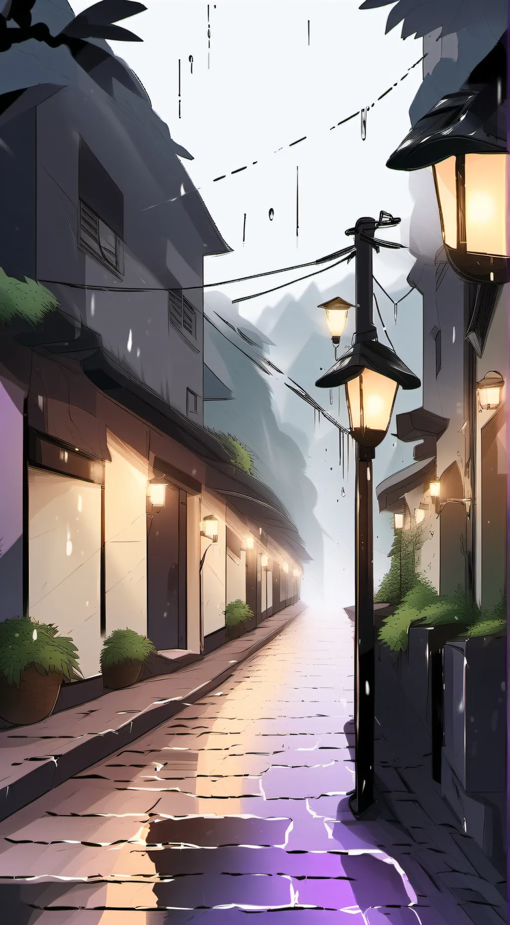 ai character: Rain background