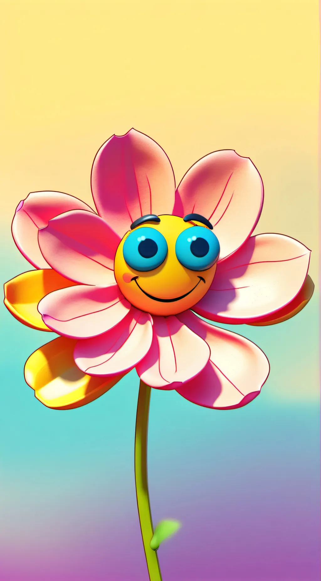 ai character: Flower (bfdi) background