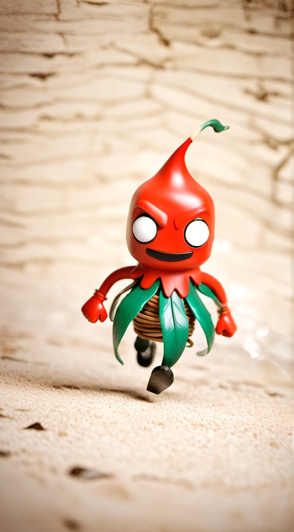 ai character: Evil leafy background