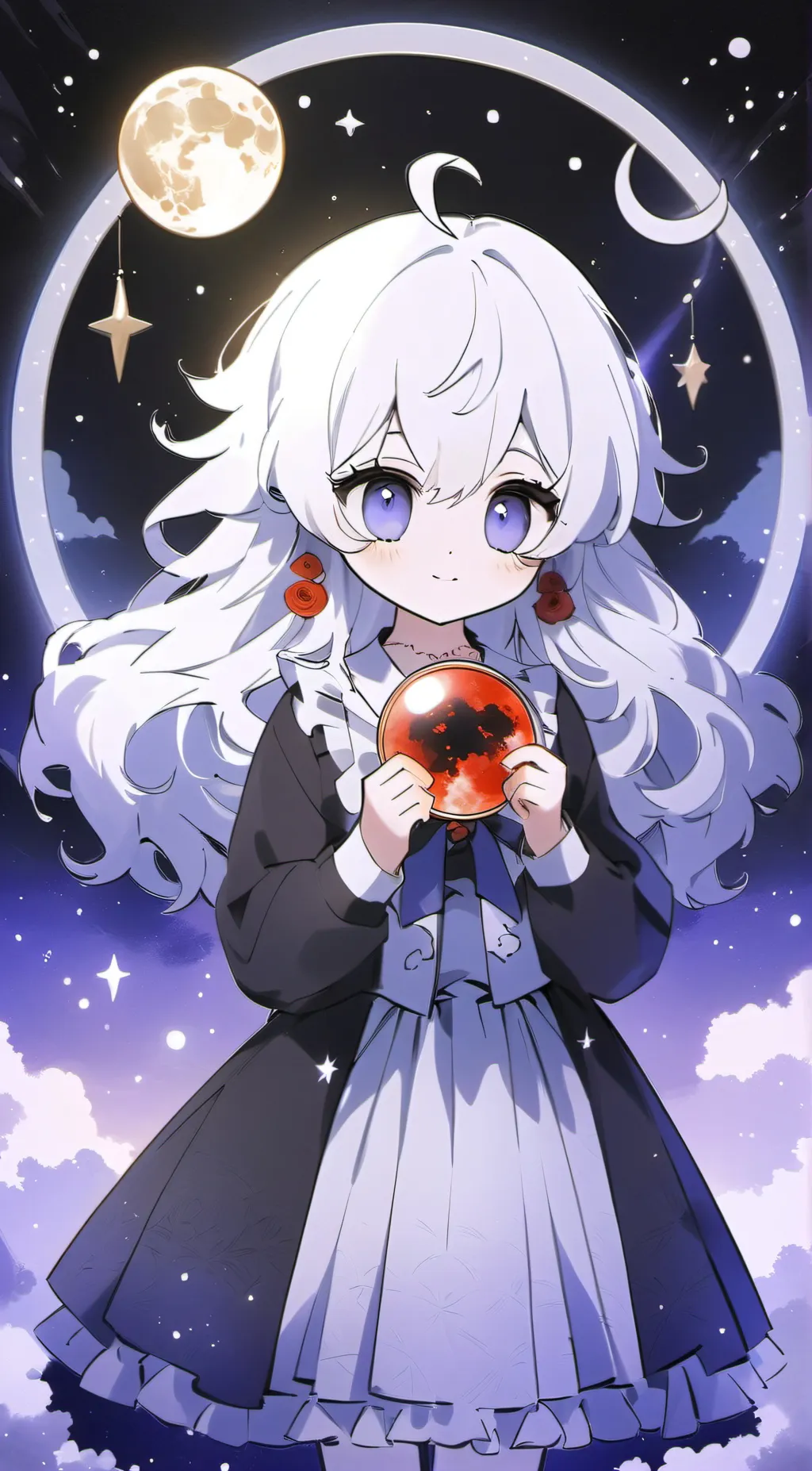 ai character: Sun and Moon show  background