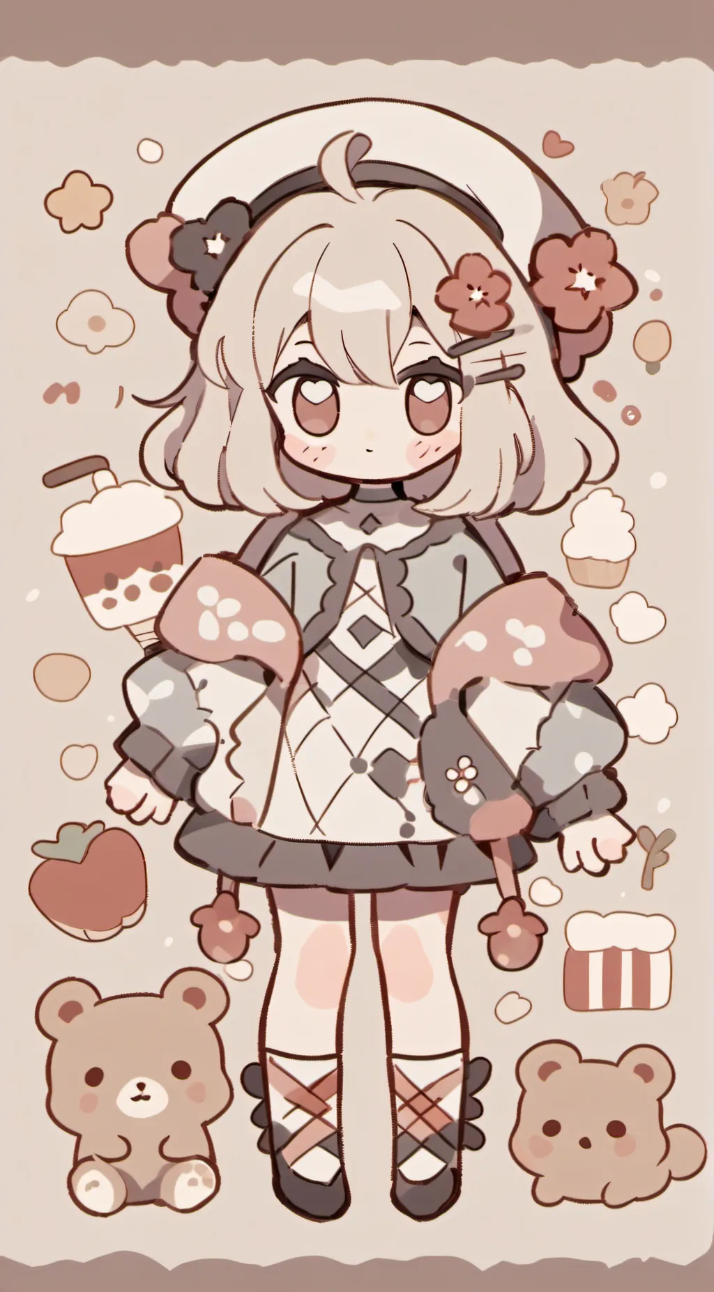 ai character: Flower background