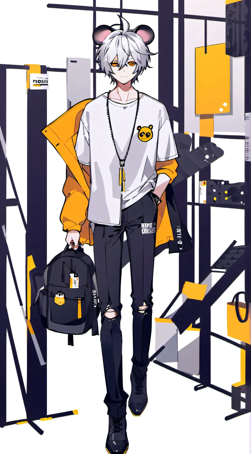 ai character: mouse boy background