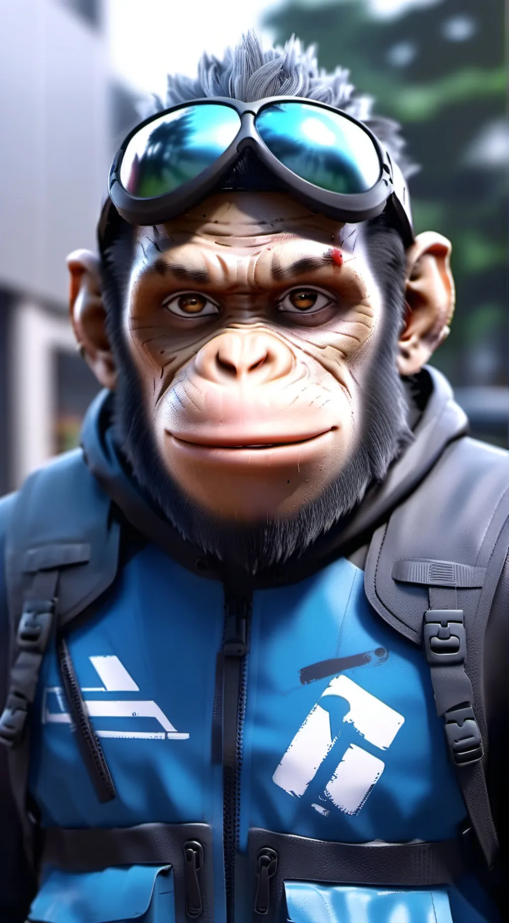ai character: RIZZ MONKEY background