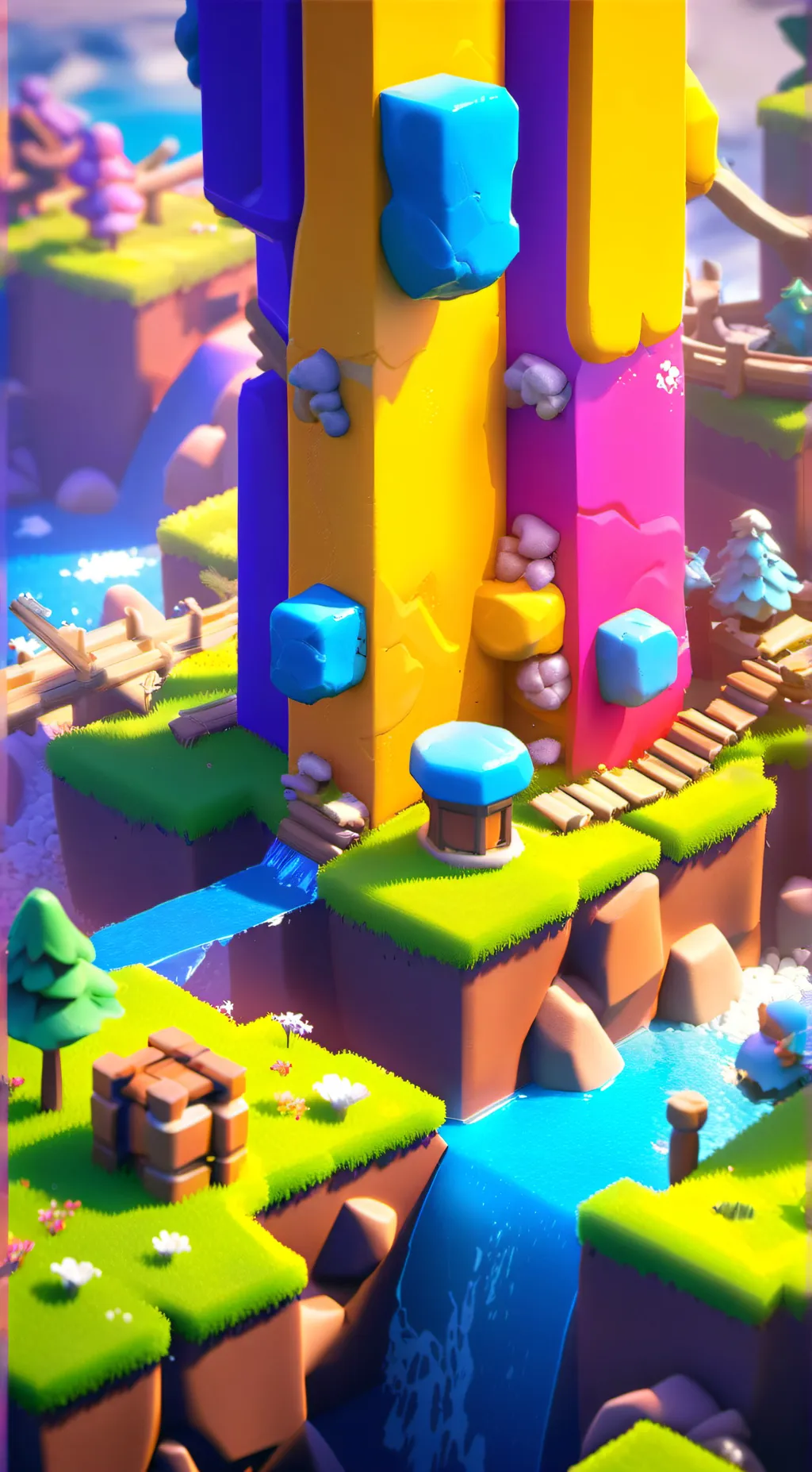 ai character: smiling critters  background