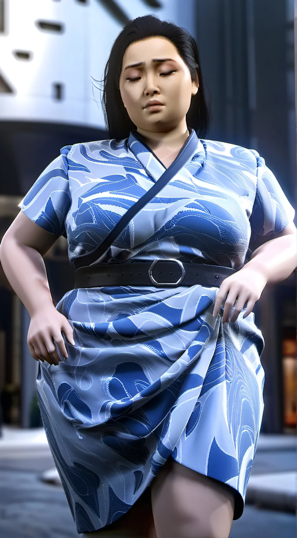 ai character: mochiibabii  background