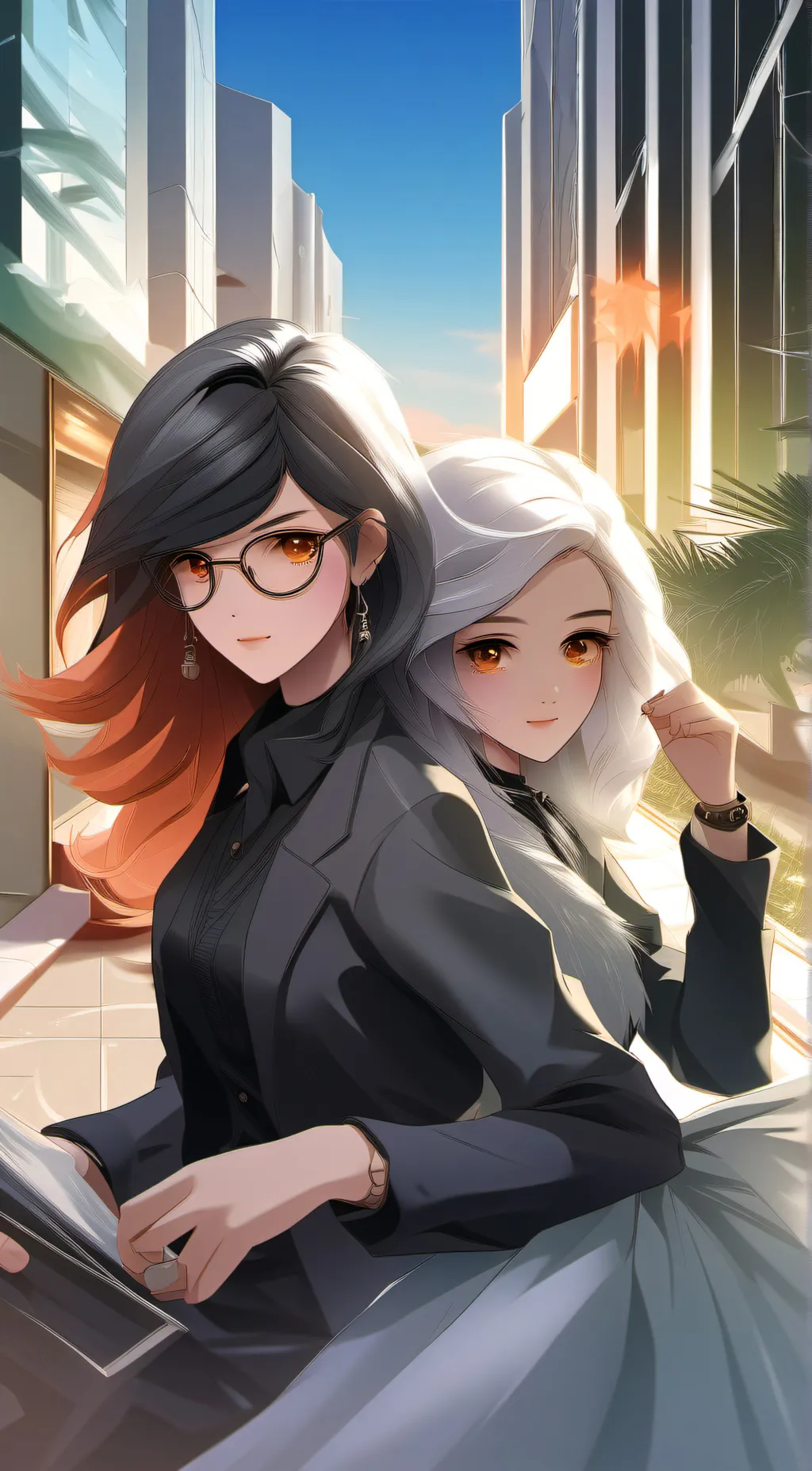 ai character: Linux and Luna background